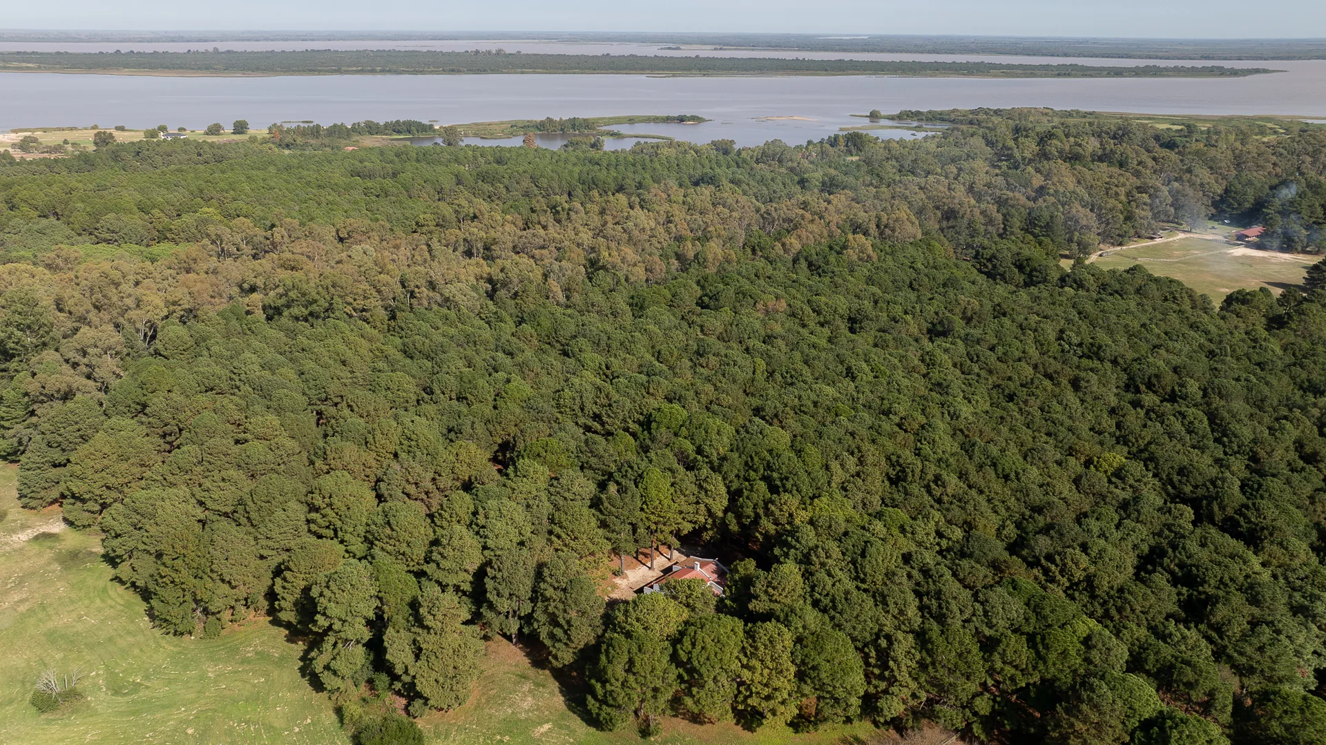 Vista aérea de la chacra